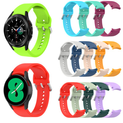 Silicone Rubber Sport Band Strap for Samsung Galaxy Watch 4 5 Pro 6 7 40mm 44mm