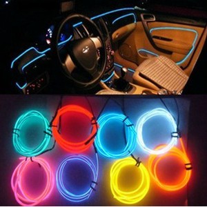 Details About Car Interior Decor Orange 12v Led Lamp Luminescent Tube Ambient Light Wire 1m