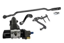 1955-57 Chevy Bel Air Power Steering Gearbox Conversion Kit Black