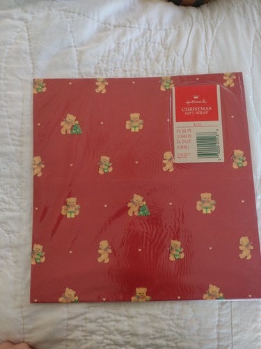 Vtg New Christmas Wrapping Paper Gift Wrap 80s 90s Y2k Santa Holly Hallmark NOS - Picture 13 of 22