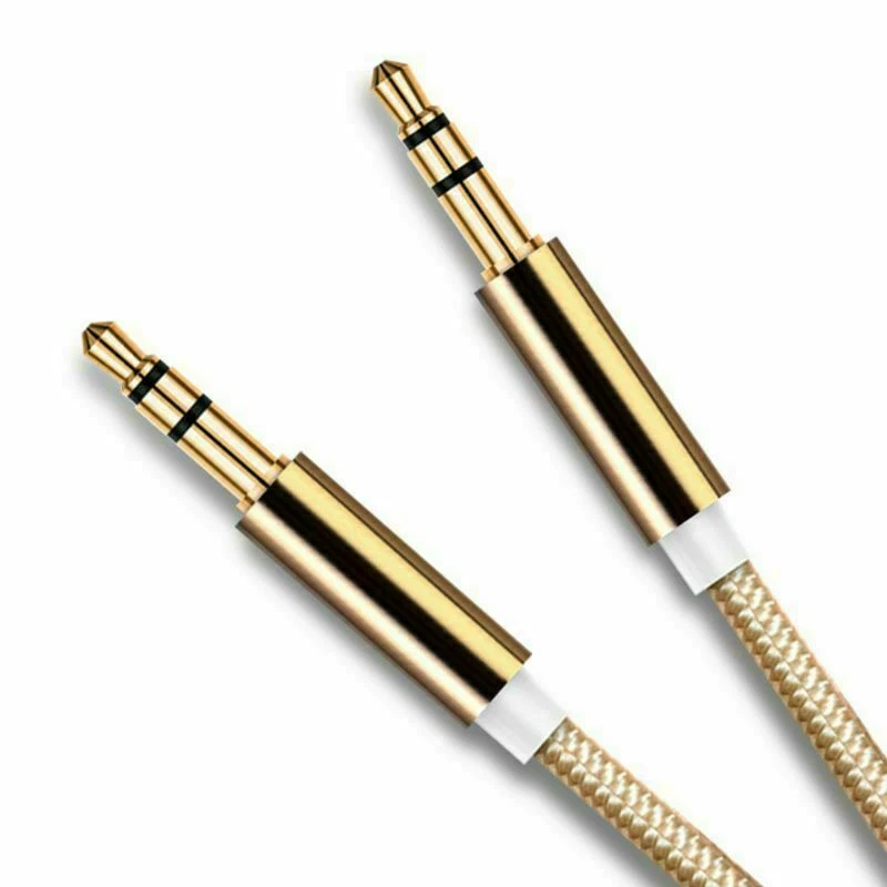 Aux Audio Auxiliary Cable 2M Strong Braided 3.5mm Jack to Jack Stereo Plug Lead - Image 3 of 4