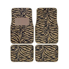 New Zebra Print Car Truck Carpet Floor Mats White Pink Purple Red Tan Hot Pink
