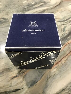 Vintage Val-Saint Lambert Velvet Empty Box W/ Original Sleeve BOX ONLY