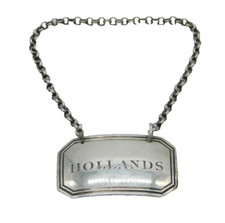 William IV Sterling Silver Hollands Gin Decanter Label Antique 1836 Birmingham