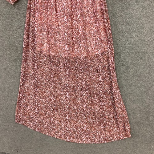 Vero Moda Womens Dress Size M Medium Pink Floral Maxi Boat Neck Lined 46216 - Picture 3 of 10