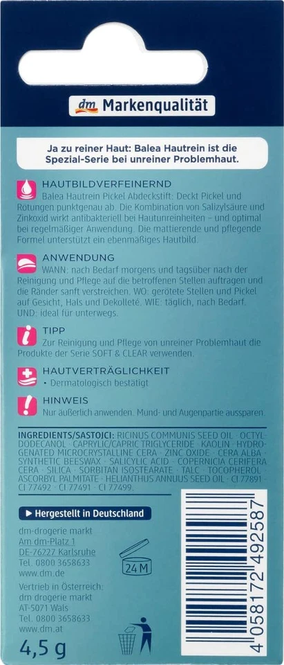 Abdeckstift - Gegen Pickel und Mitesser - Deckt perfekt ab - Mit Salizylsäure... - Bild 3 von 4