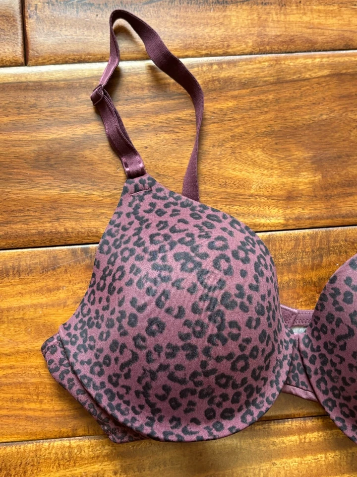 Sujetador para mujer talla 34B con estampado de animales negro púrpura talla 34B nuevo con etiquetas Foto 2 de 4
