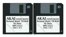 Akai S5000 / S6000 Set of Two Floppy Disks Roland Multi TR-808 Hi Hats MPC1022