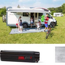 Fiamma Deep Black F45s 425 Campervan Awning - Royal Grey