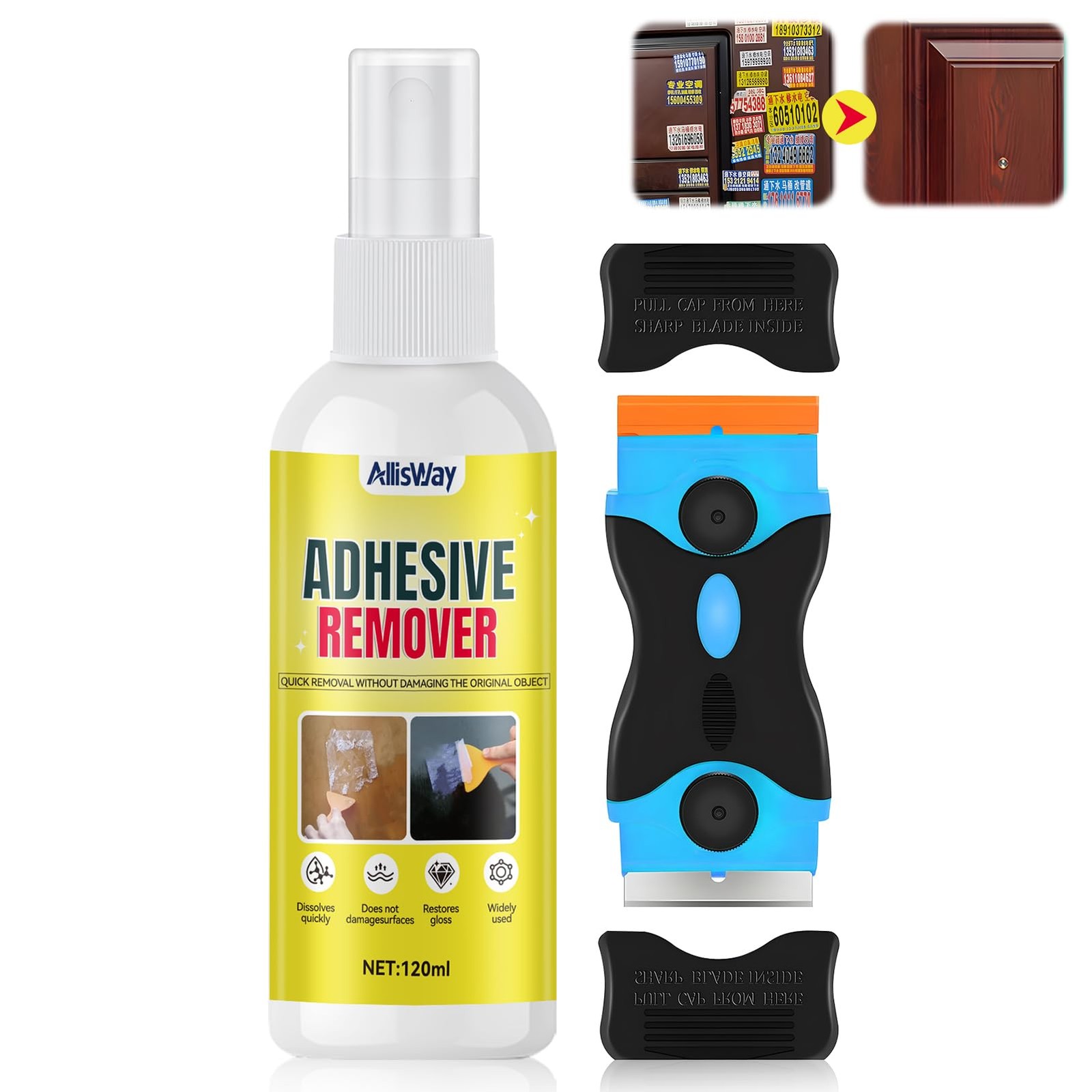 Dissolvant de colle liquide de 120 ml pour decoller efficacement vos etiquettes