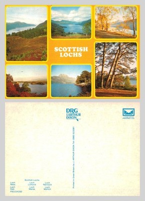 Postkarte - Multi-View Scottish Lochs Landschaft, J. Arthur Dixon UNBESENDET