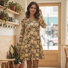 Show Me Your MUMU Yellow Floral Dress Dress Long Sleeve  Medium