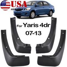 Set 4x Mud Flaps For Toyota Yaris 4dr Sedan 2007-2013 Guards Splash Front Rear