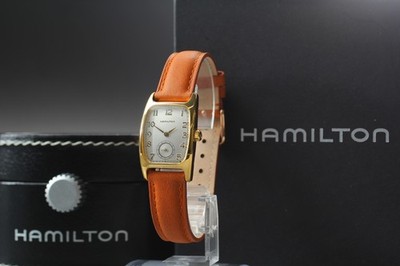 [Fast neuwertig mit Box] HAMILTON 6264 23mm silbernes Zifferblatt kleine...
