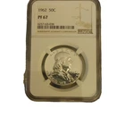 1962 Franklin Half Dollar 50C Proof Silver PF67 NGC Philadelphia Mint