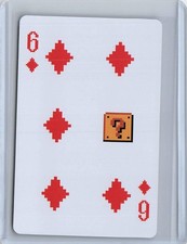 Nintendo Super Mario Bros Playing Card 6 of Diamonds Question Block Vintage