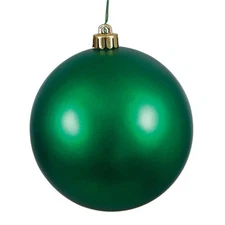Vickerman N590624DMV Emerald Matte UV Resistant Shatterproof Ball Ornament  2...