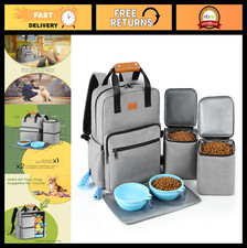 All-in-One Dog Travel Backpack 25L, Airline Approved, Food Containers  Bowls, W