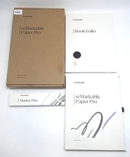 reMarkable Paper Pro 11.8" Paper Tablet, Marker Plus, Book Folio (RM83C-1001NW)