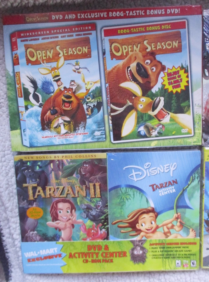 10 KIDS DVDs: Cars TOY STORY 2 PACK Open Season TARZAN Spongebob LITTLE MERMAID - Image 3 of 4
