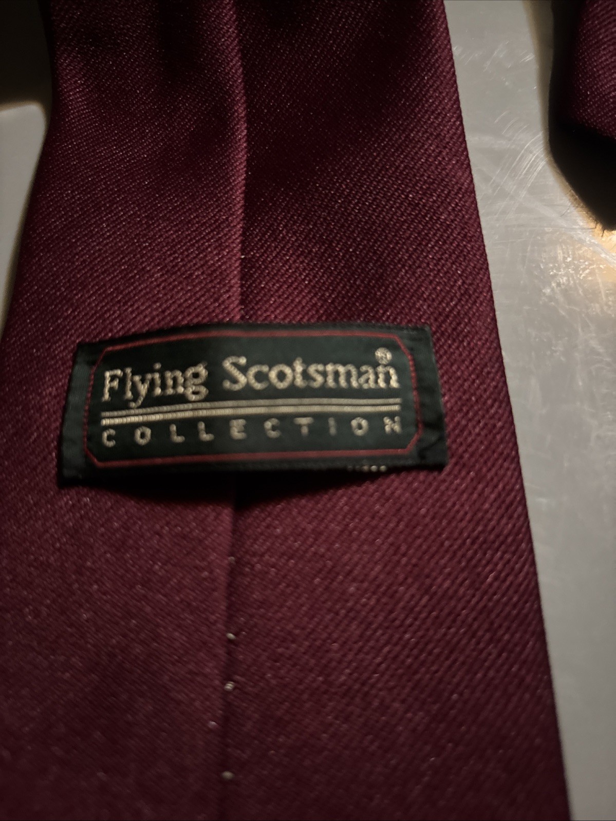 FLYING SCOTSMAN Collection Solid Burgundy Necktie… - image 3