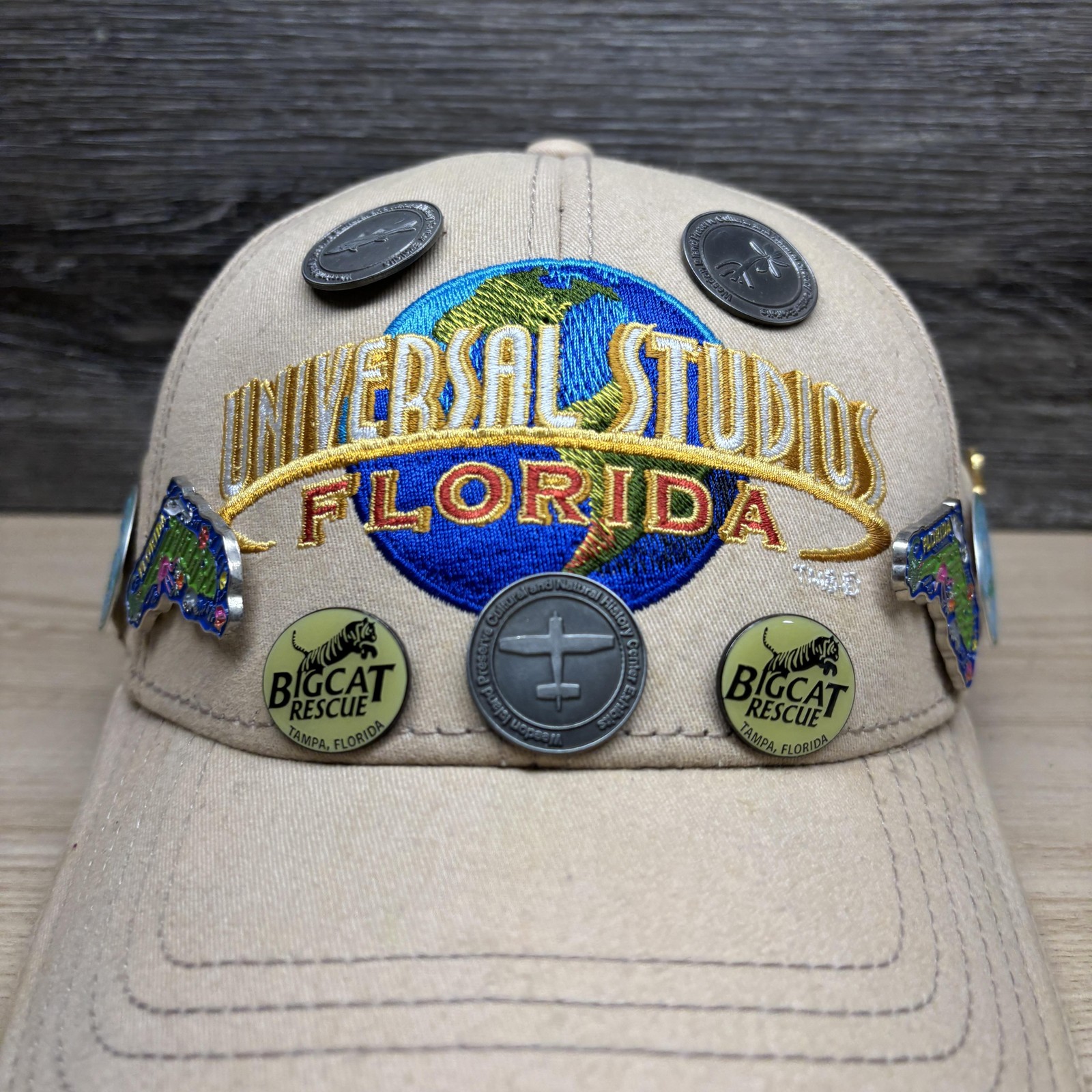 Universal Studios Florida Hat Cap Strap Back Tan … - image 2