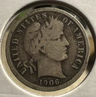 1906 10c Barber Dime 90% Silver Good Looking Coin Bid With Confidence