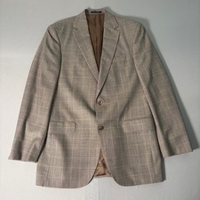 Cremieux Collection Loro Piana Fabric Sport Coat Mens Brown Plaid Blazer Canada
