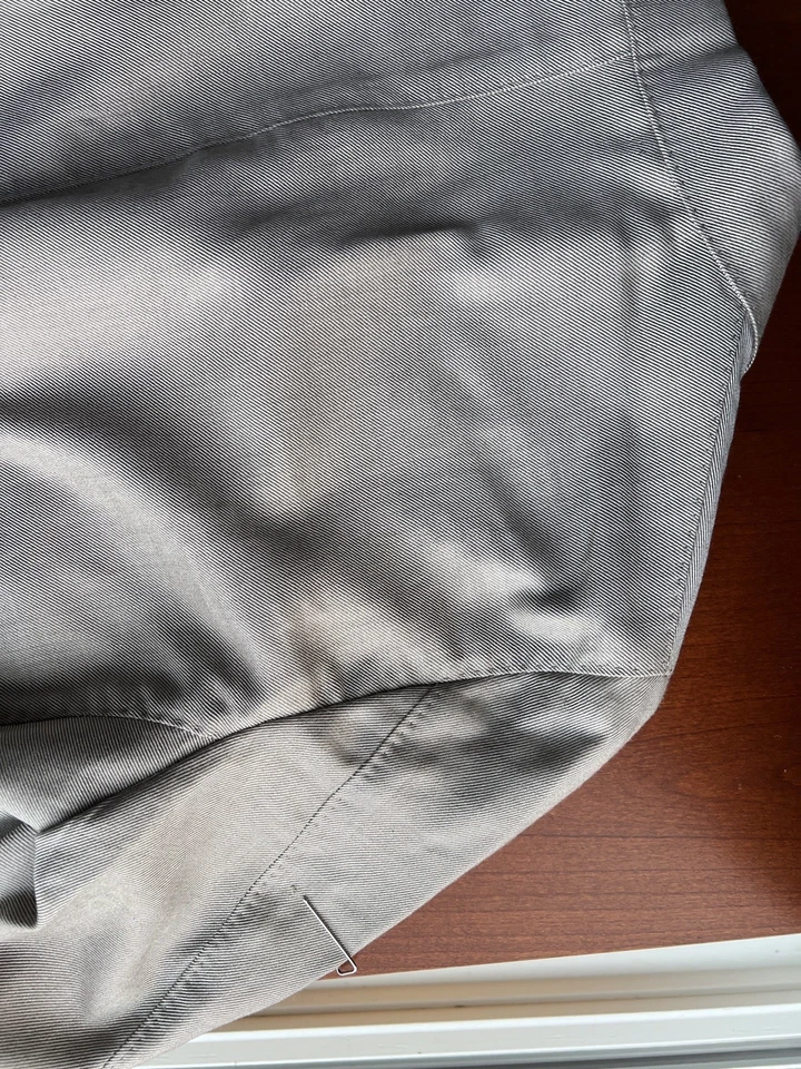 Abrigo deportivo Zegna ligero topo cachemir seda EE. UU. 38 UE 48R moderno parche bolsillos  Foto 4 de 4