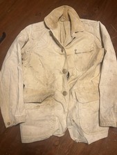 Vintage J.C. Higgins Coat Mens Distress Canvas Corduroy Collar Hunting Field 50s