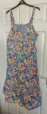 TU 100% midaxi  Women's Lined Floral Summer Dress Elasticated Bodice Size 22