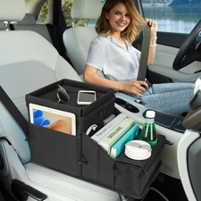 Car Seat Organizer, Backseat Car Organizer with Cup Holder Tray and Storages ...