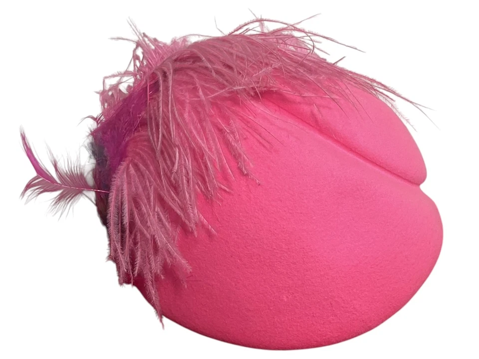 Vintage Doeskin Geo W Bollman Mister T Exclusive Fedora Feathered Felt Wool Hat - Image 2 of 4