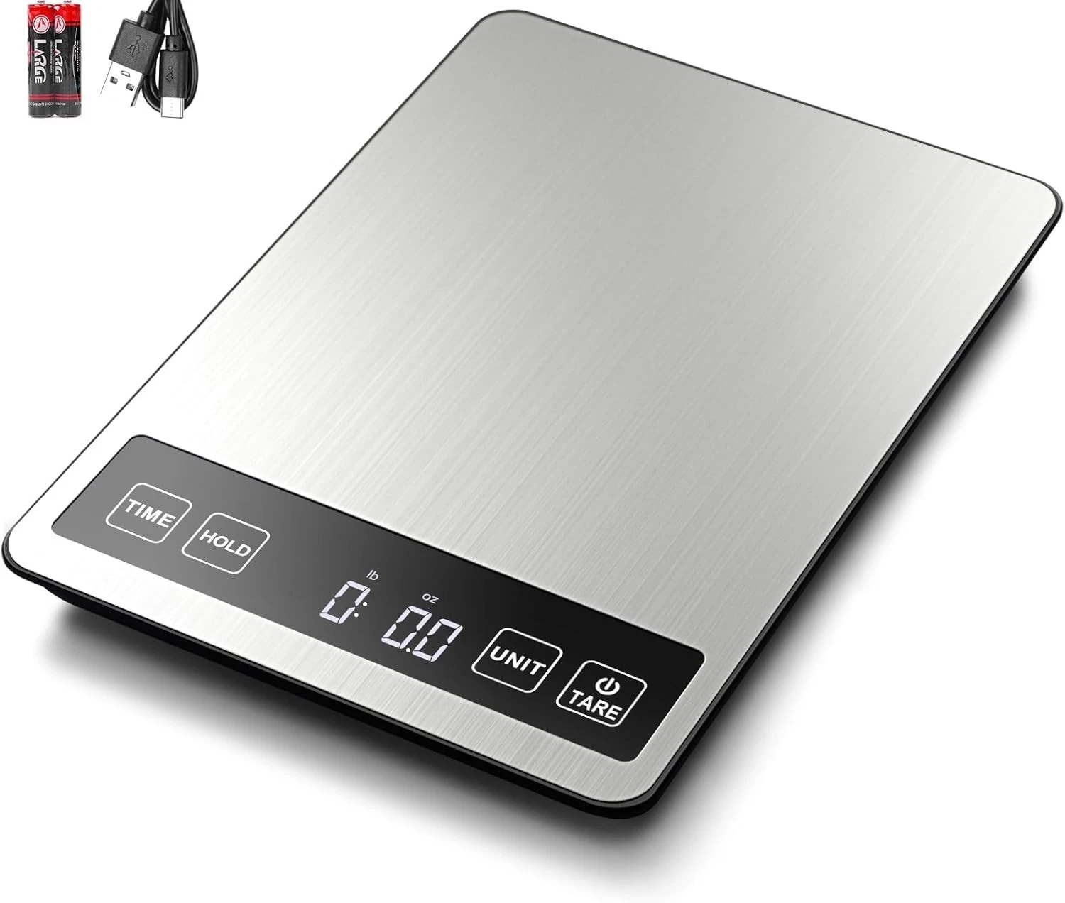 Fuzion Food Scale, 1g/0.1oz Kitchen Scale Grams and Ounces - 22lb, 7 Units, Tare