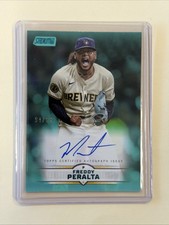 2025 Topps Stadium Club Freddy Peralta Auto /99 Milwaukee Brewers #SCBA-FP Aqua