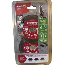 DIABLO 4-1/2 in. Turbo Rim Masonry Diamond Cut Off Blade Value Pack 2-Pack 
