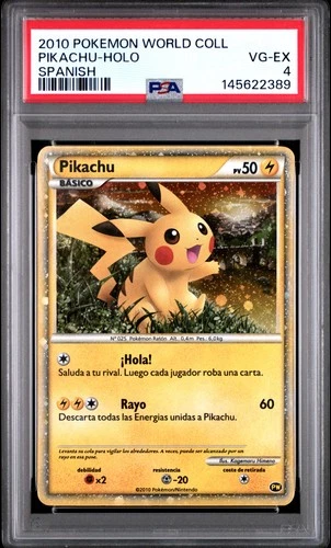 2010 POKEMON WORLD COLLECTION SPANISH PIKACHU-HOLO PSA 4