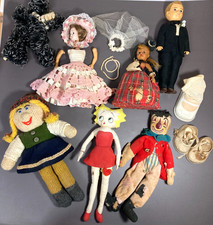 Vintage Antique Dolls Parts Repair Restoration Mixed Doll Lot