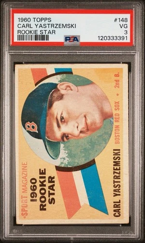 1960 Topps Carl Yastrzemski #148 PSA 3 VG Boston Red Sox Rookie Star RC HOF