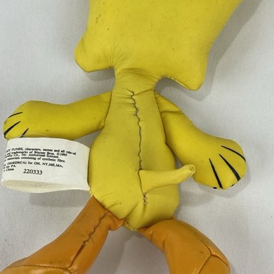 Vtg. Ace Looney Tunes 1995 Tweety Bird Vinyl Plush Yarn Hair Hang