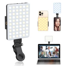 OLRPT Selfie Light, Phone Light with Front Back Clip, 60 LED 4in 3in, Black