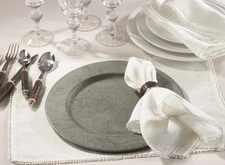 Shabby Chic Rachel Ashwell Galvanized Metal Charger Plate - set of 4