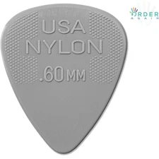 Nylon Guitar Picks Light Gray .60mm 72 Pack Acoustic Electric Heavy