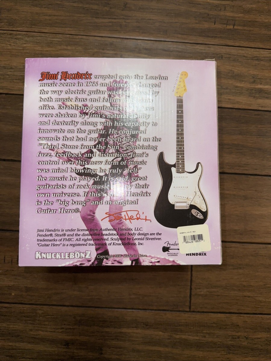 Jimi Hendrix Knucklebonz Guitar Hero Retro Series Statue NEW+Bonus