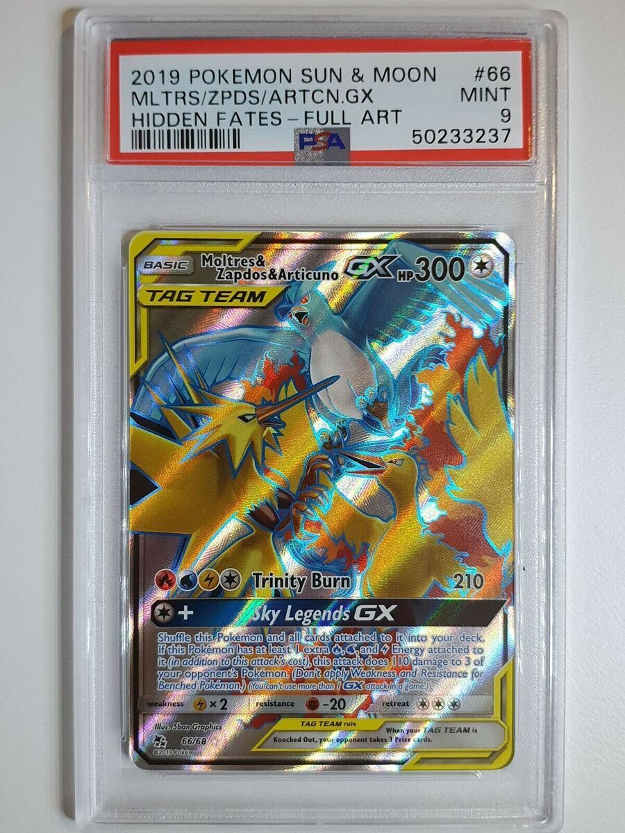 2019 Pokemon Moltres Zapdos Articuno GX 66/68 FULL ART 2019 Pokemon Moltres Zapdos Articuno GX 66/68 FULL ART