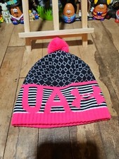 Under Armour Coldgear Infrared Pink Black Fleece Beanie Youth Girl's One Size