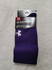 Under Armour Over the Calf Performance Soccer socks Purple Adult Size M