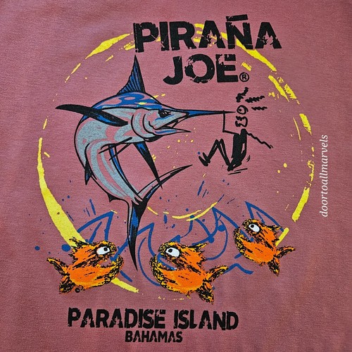 Pirana Joe Light Sweatshirt SOFT Paradise Island Bahamas sz S NWT - Picture 6 of 9