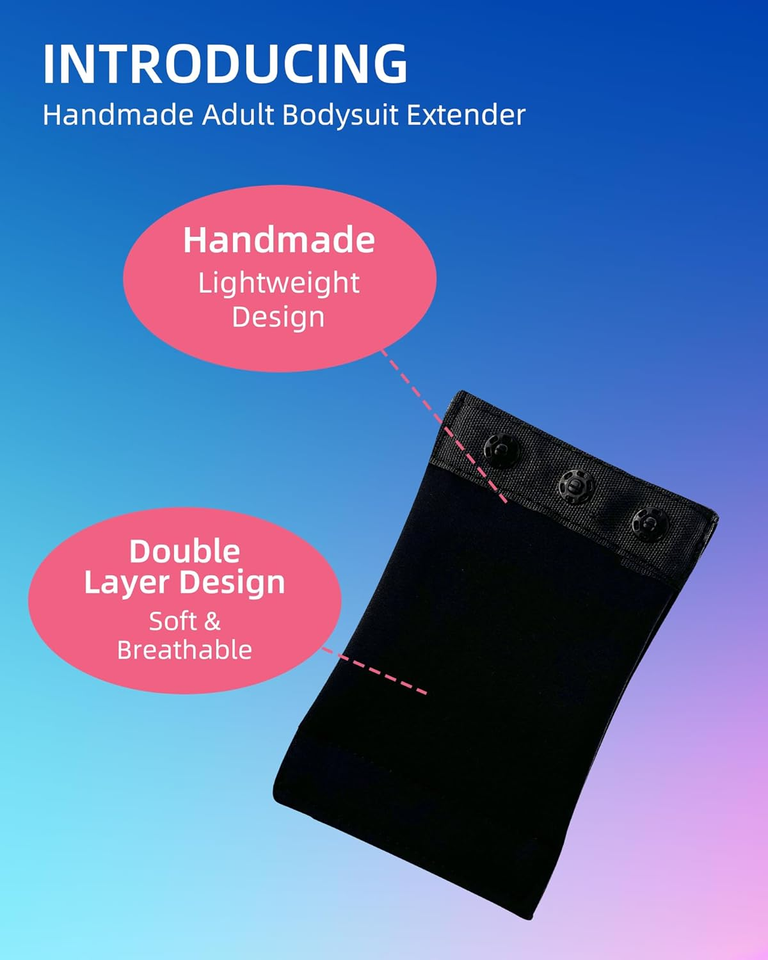 Shapewear Bodysuit 3Snap Extender for Women Adjustable Crotch