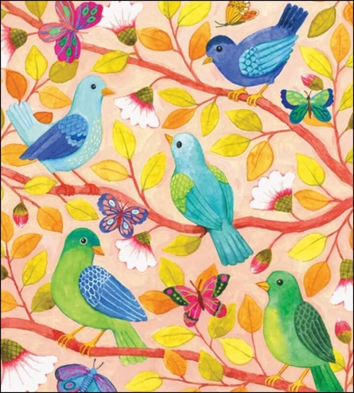 Beautiful Birds and butterflies Greeting Card - Woodmansterne by Alison Kolesar